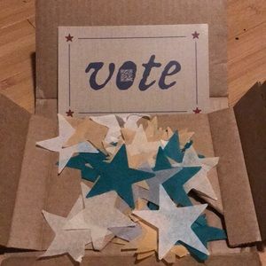 Taylor Swift vote card and folklore confetti